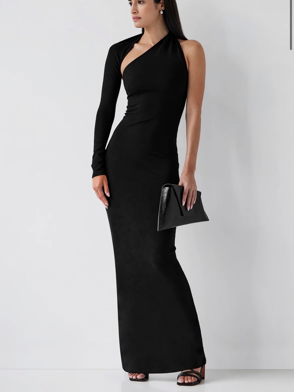 Marcella NEW Manhattan One Shoulder Gown in Black
